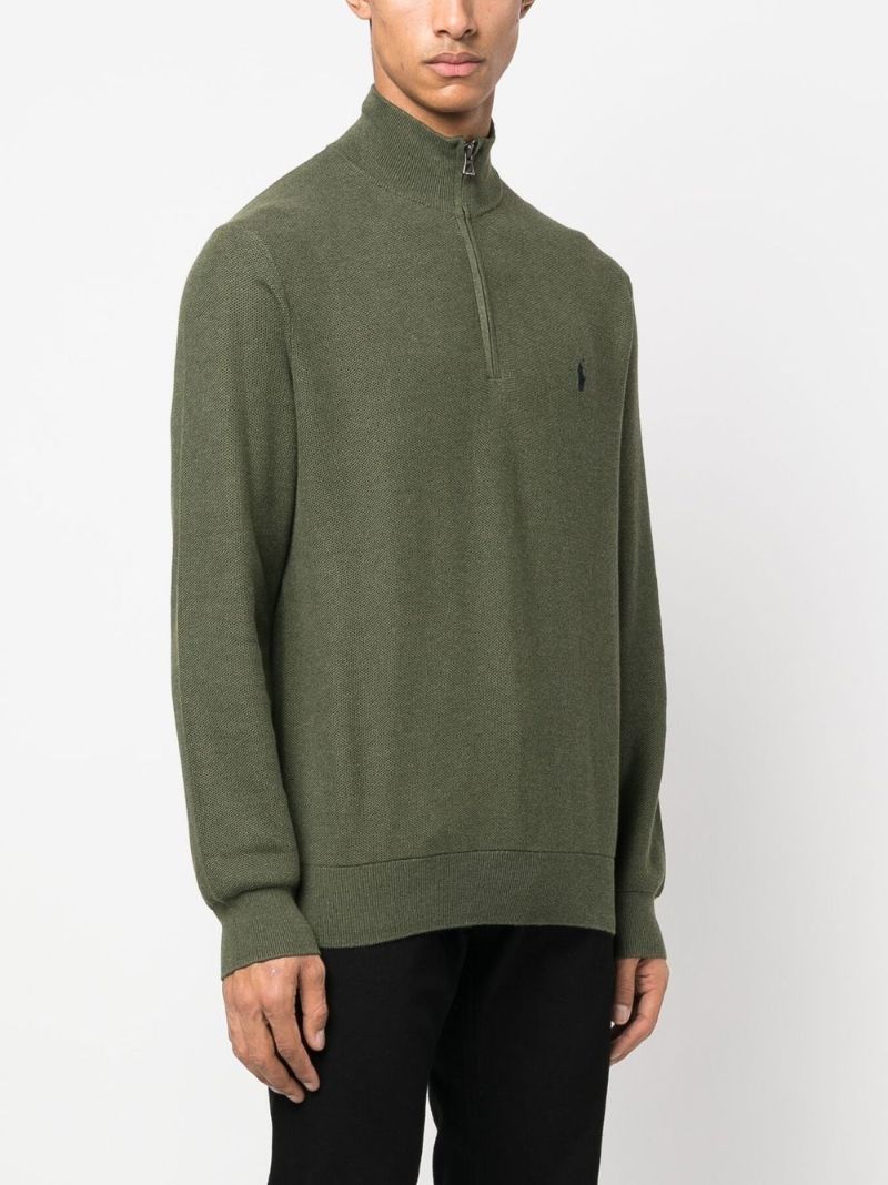 Green Logo-embroidered Sweatshirt