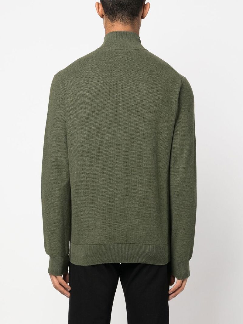 Green Logo-embroidered Sweatshirt