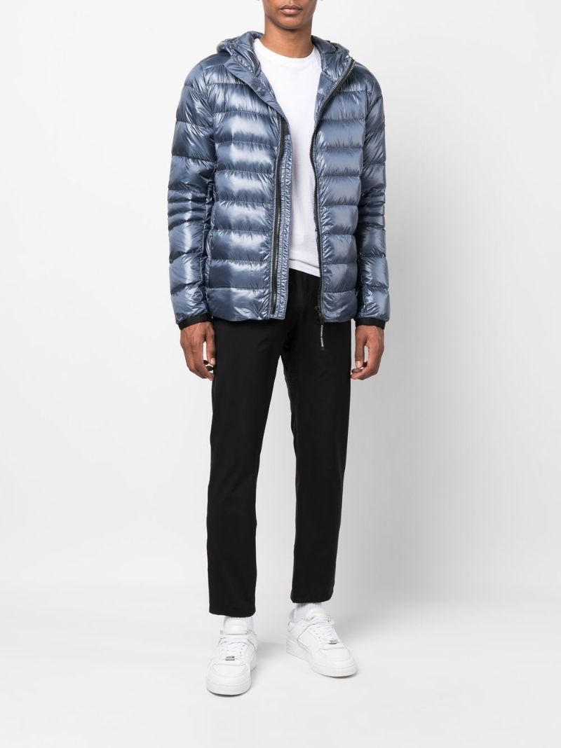 Blue Crofton Hooded Quilted Jacket