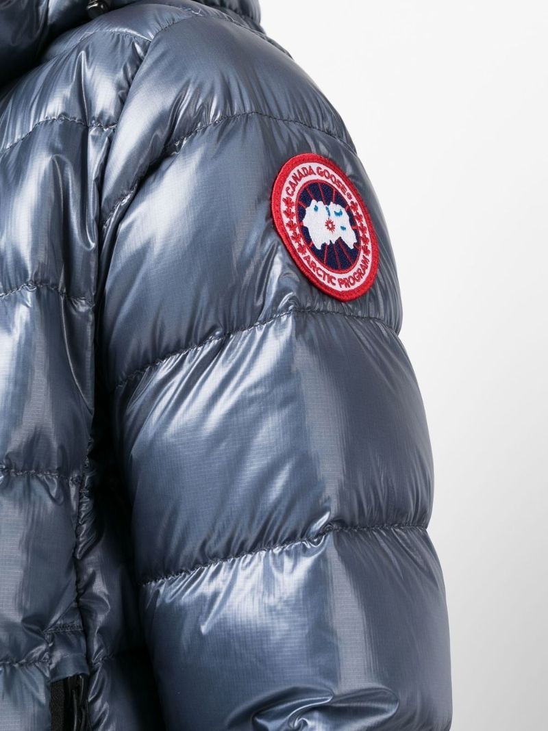 Blue Crofton Hooded Quilted Jacket