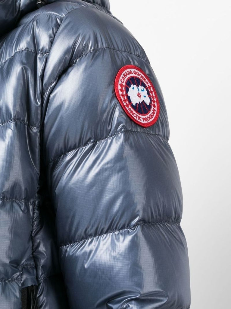 Blue Crofton Hooded Quilted Jacket