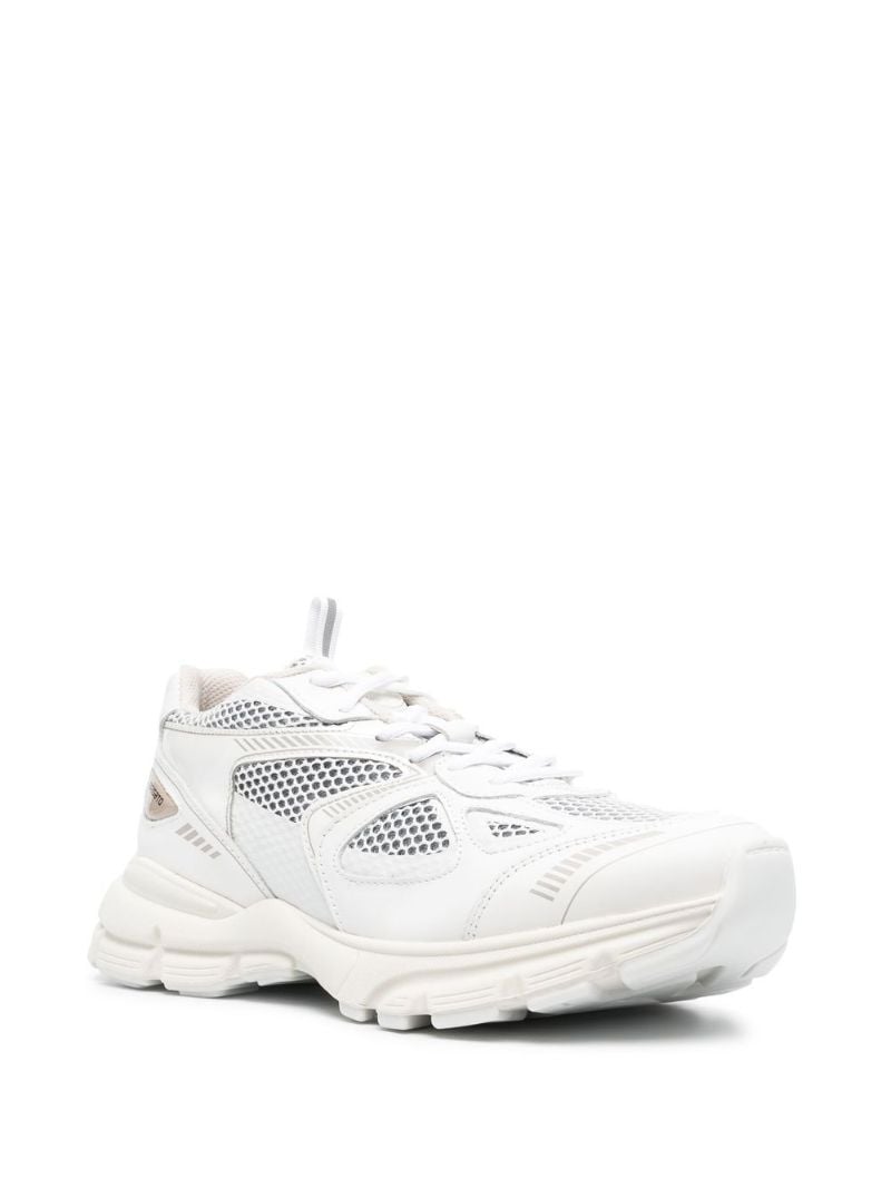 White Marathon Runner Leather Sneakers