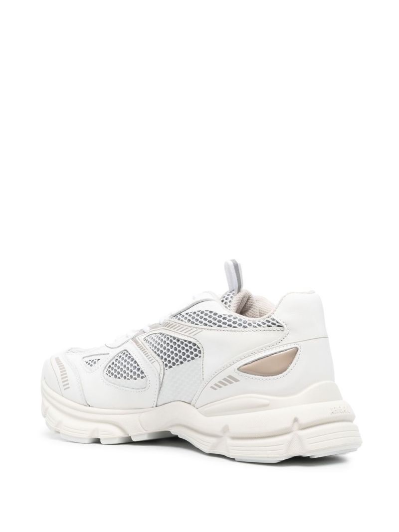 White Marathon Runner Leather Sneakers