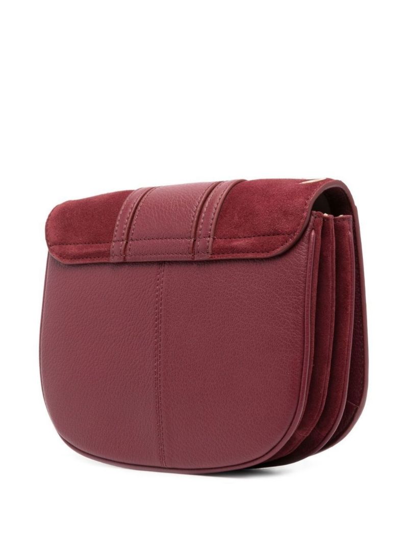 Red Hana Leather Cross Body Bag