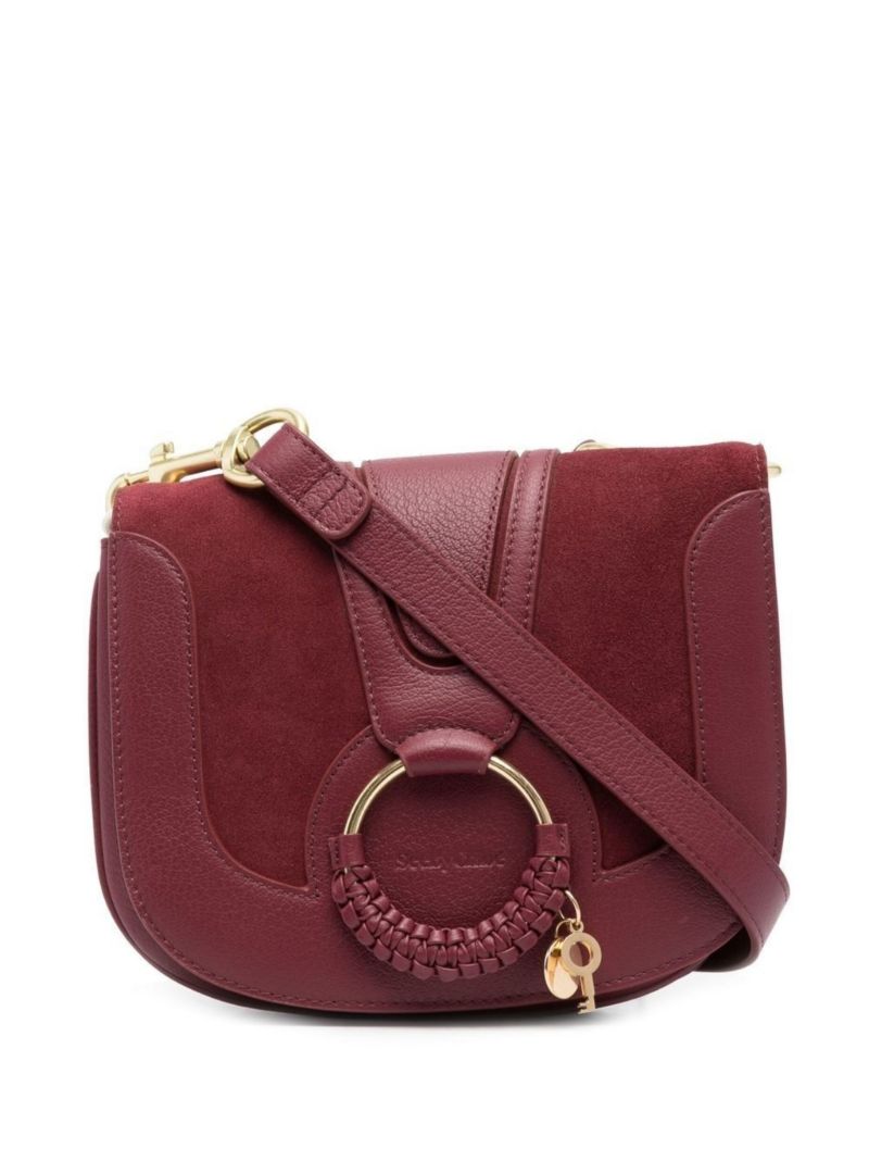 Red Hana Leather Cross Body Bag