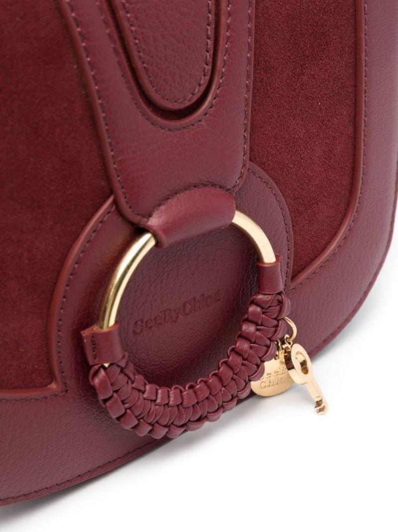 Red Hana Leather Cross Body Bag