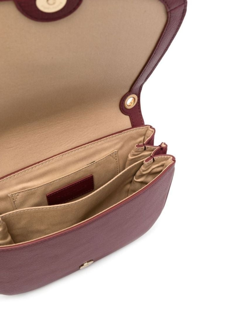 Red Hana Leather Cross Body Bag