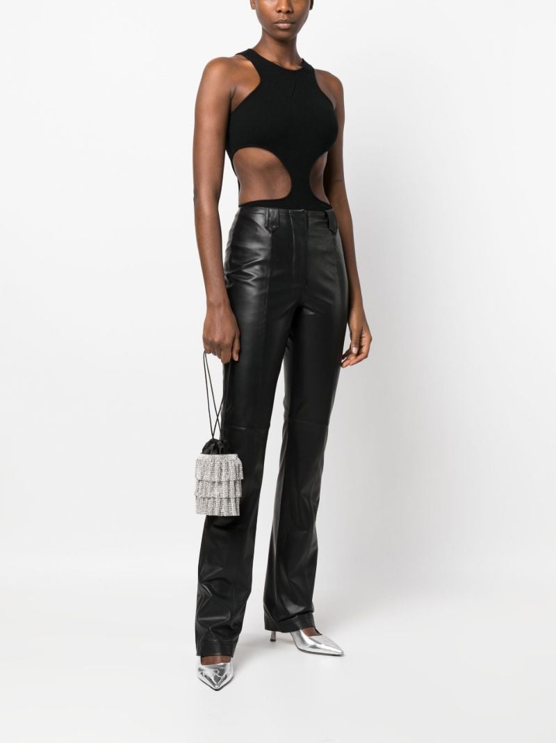 Black Crystal Mesh Bucket Bag