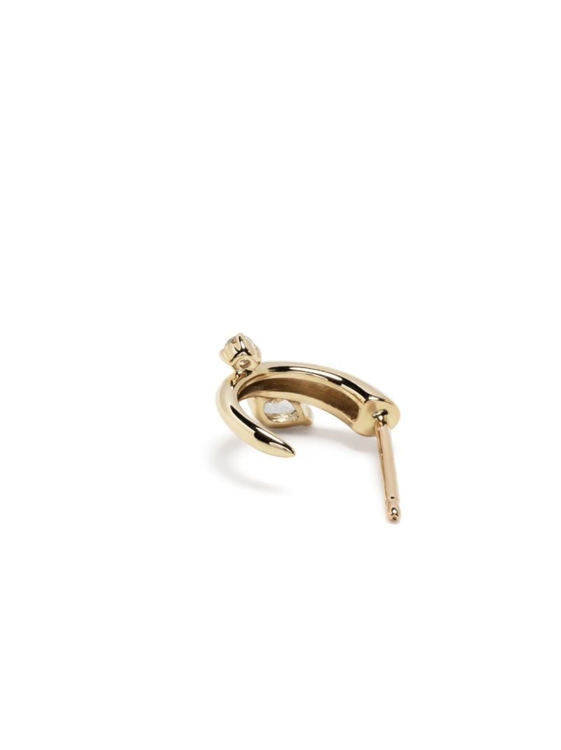 14k Yellow Gold Premier Amigos Diamond Hoop Earrings