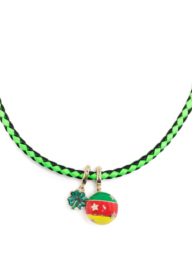 14k Yellow Gold Clover Necklace