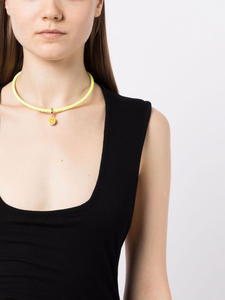 14k Yellow Gold Smiley Necklace
