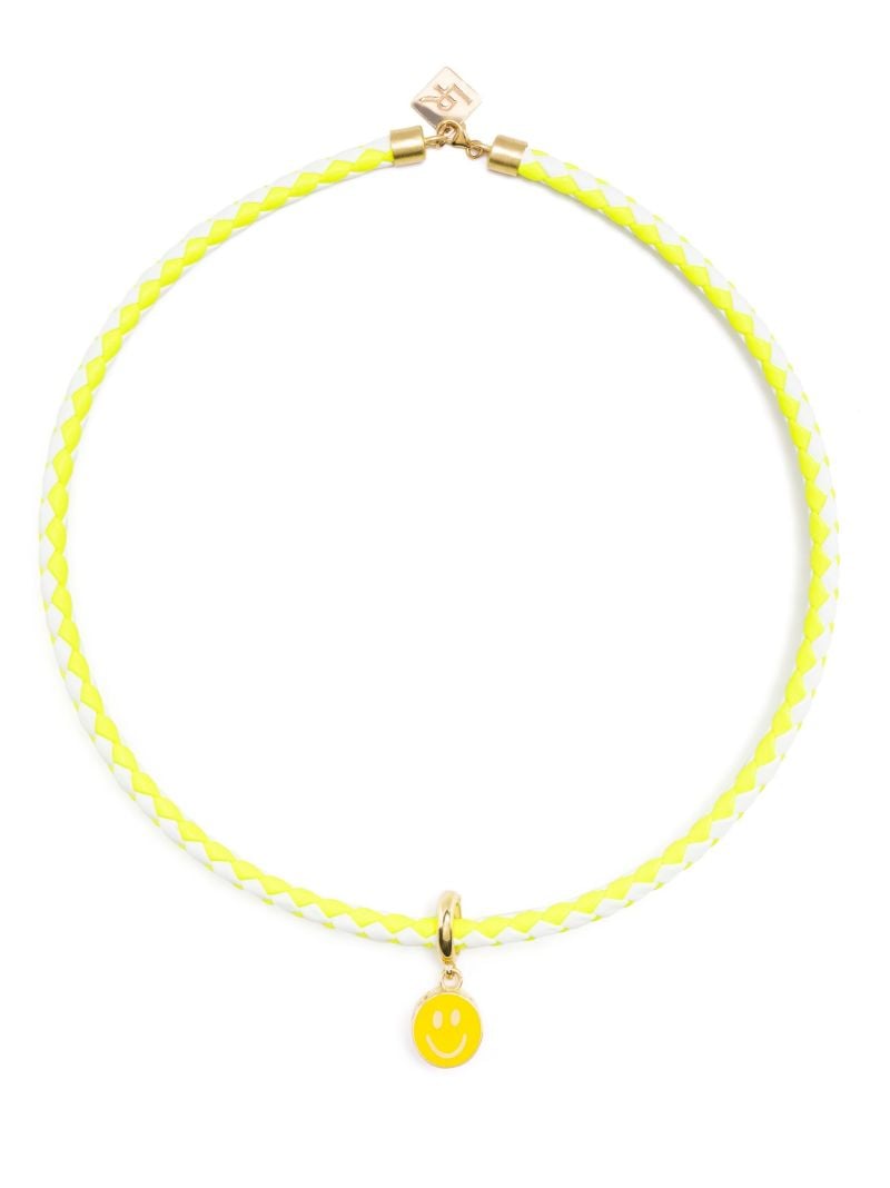 14k Yellow Gold Smiley Necklace