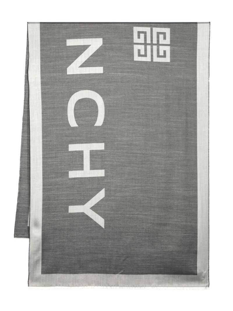 Grey 4g Jacquard Scarf