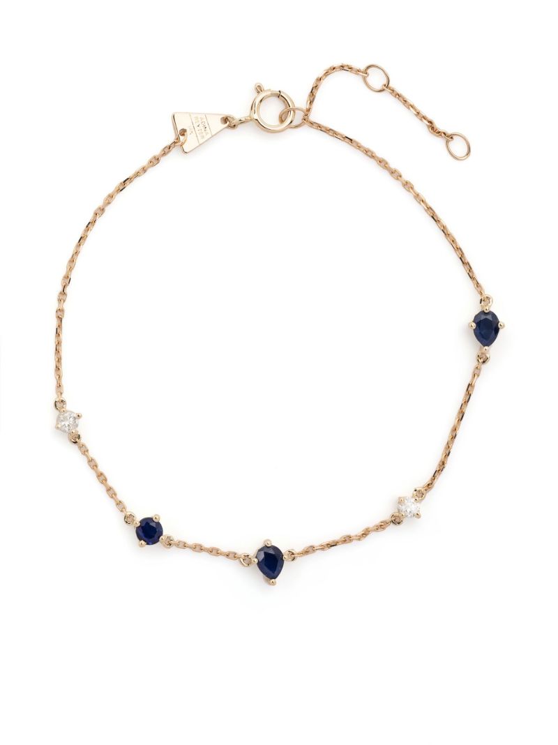 14k Yellow Gold Premier Amigos Sapphire and Diamond Bracelet