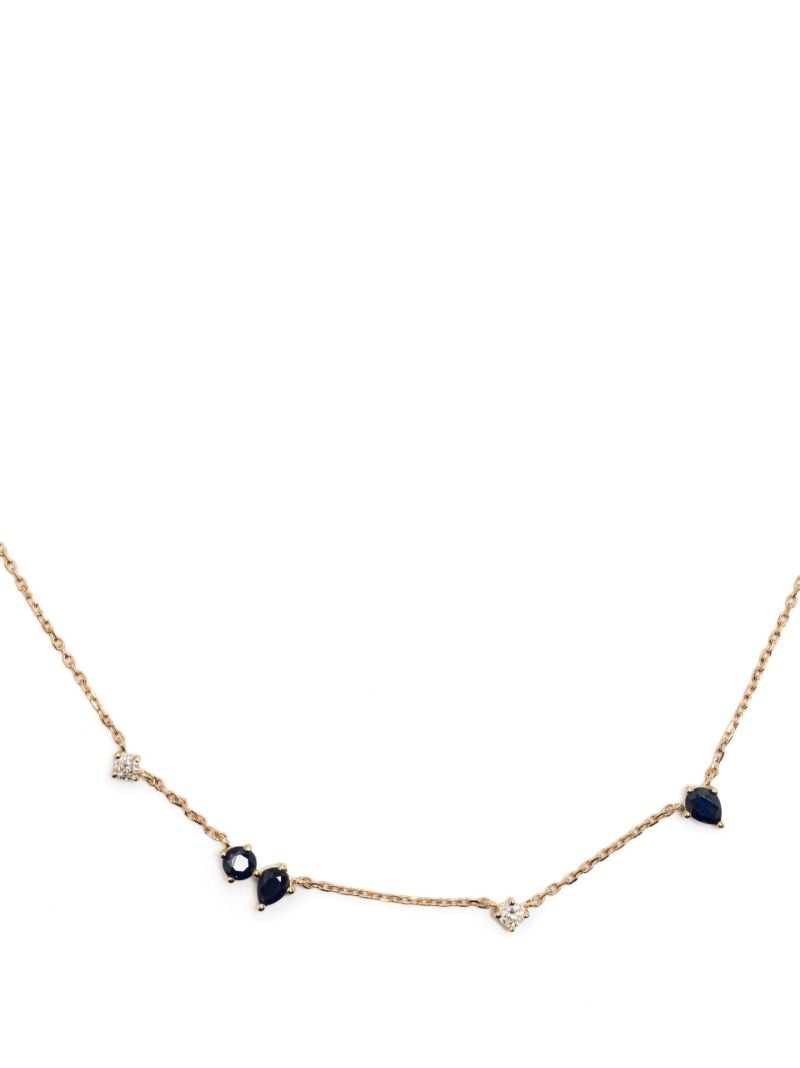 14k Yellow Gold Premier Amigos Sapphire and Diamond Necklace