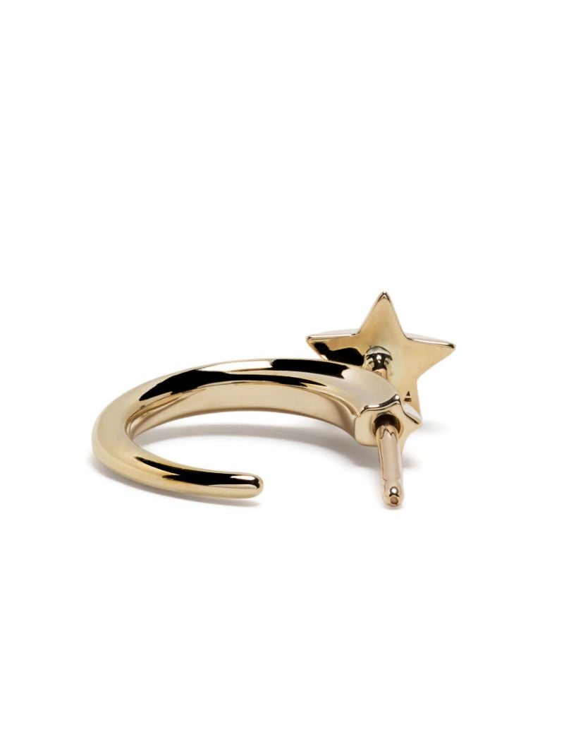 Gold-plated Shooting Star Diamond Earrings