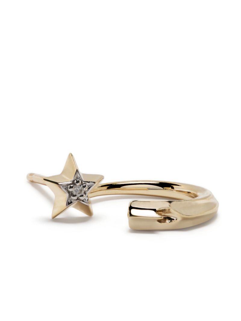Gold-plated Shooting Star Diamond Earrings