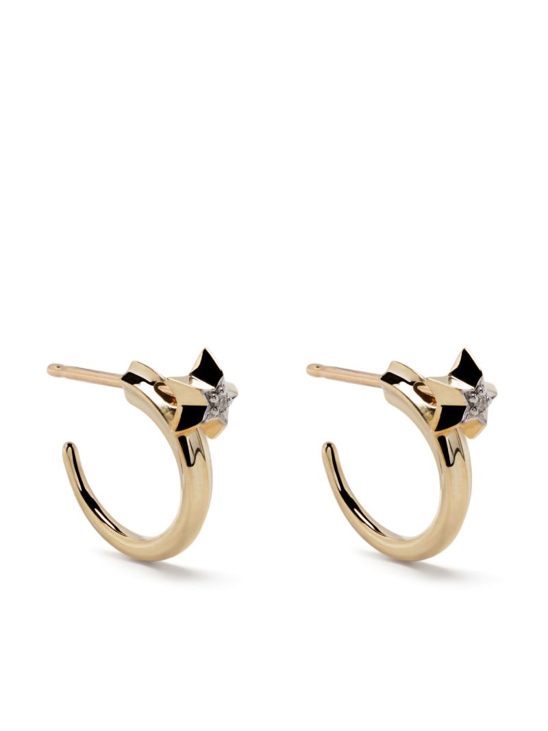 Gold-plated Shooting Star Diamond Earrings
