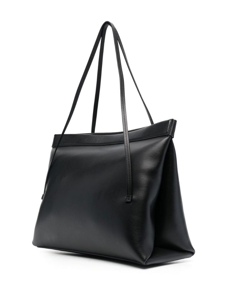 Black Joanna Medium Leather Tote Bag