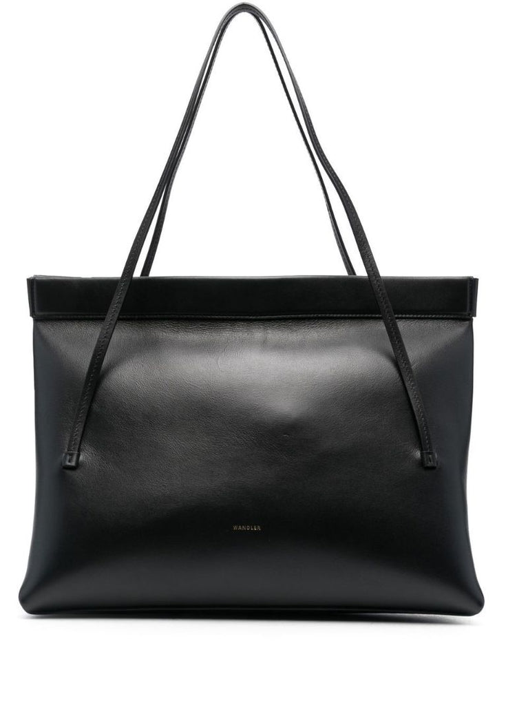 Black Joanna Medium Leather Tote Bag