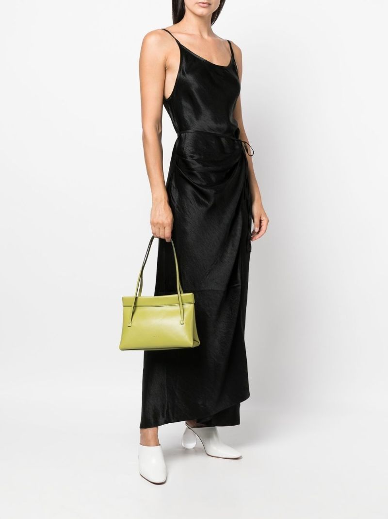 Green Joanna Mini Leather Tote Bag