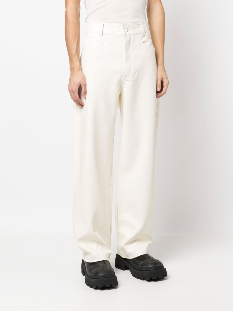 White Straight-leg Trousers