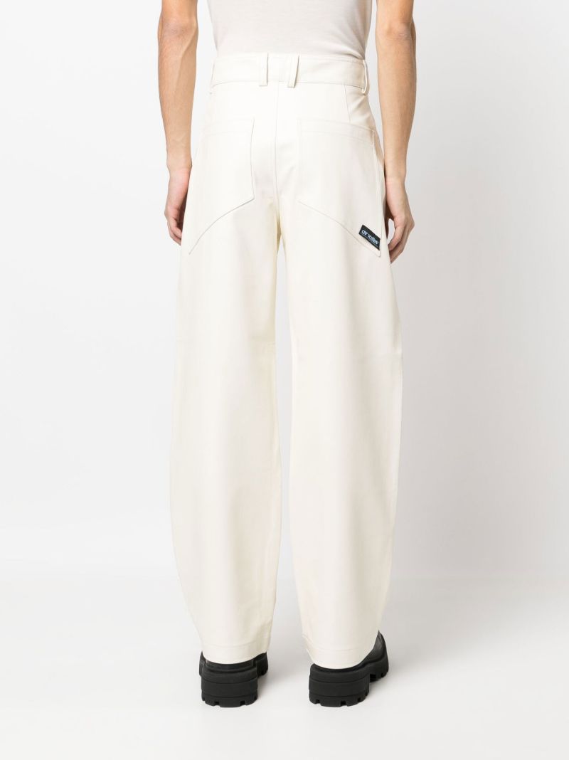 White Straight-leg Trousers