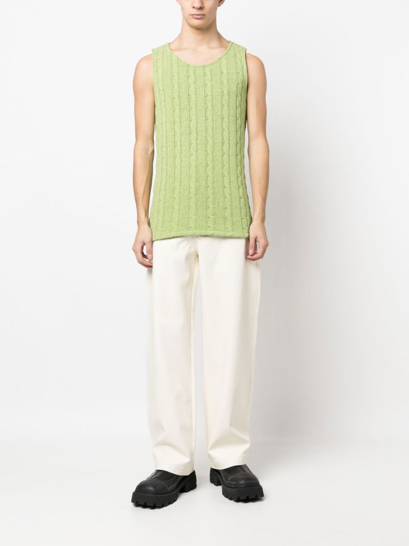 White Straight-leg Trousers