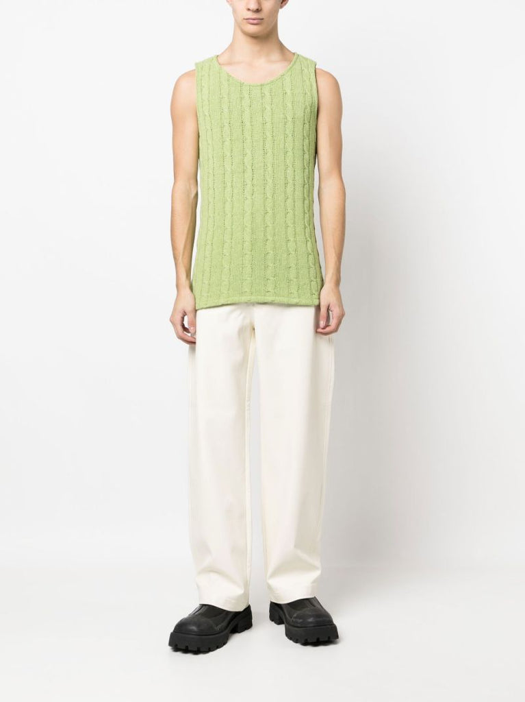 White Straight-leg Trousers