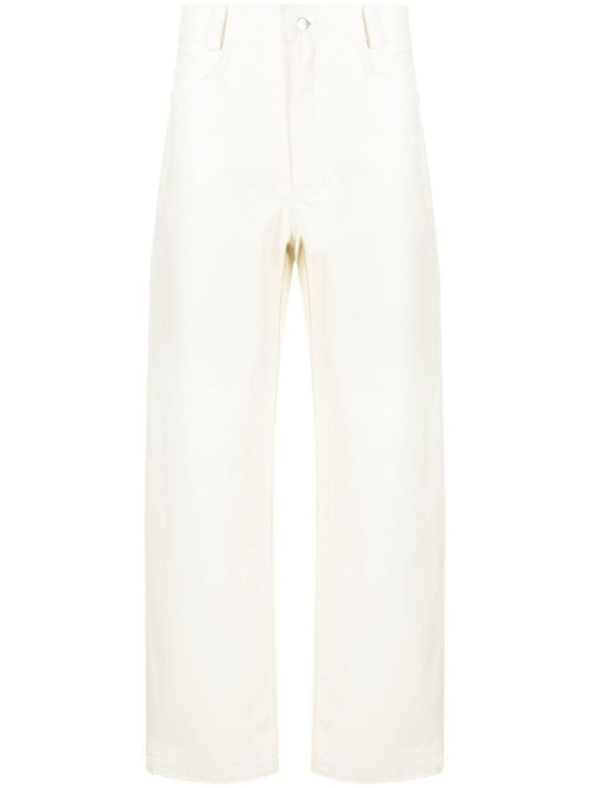 White Straight-leg Trousers