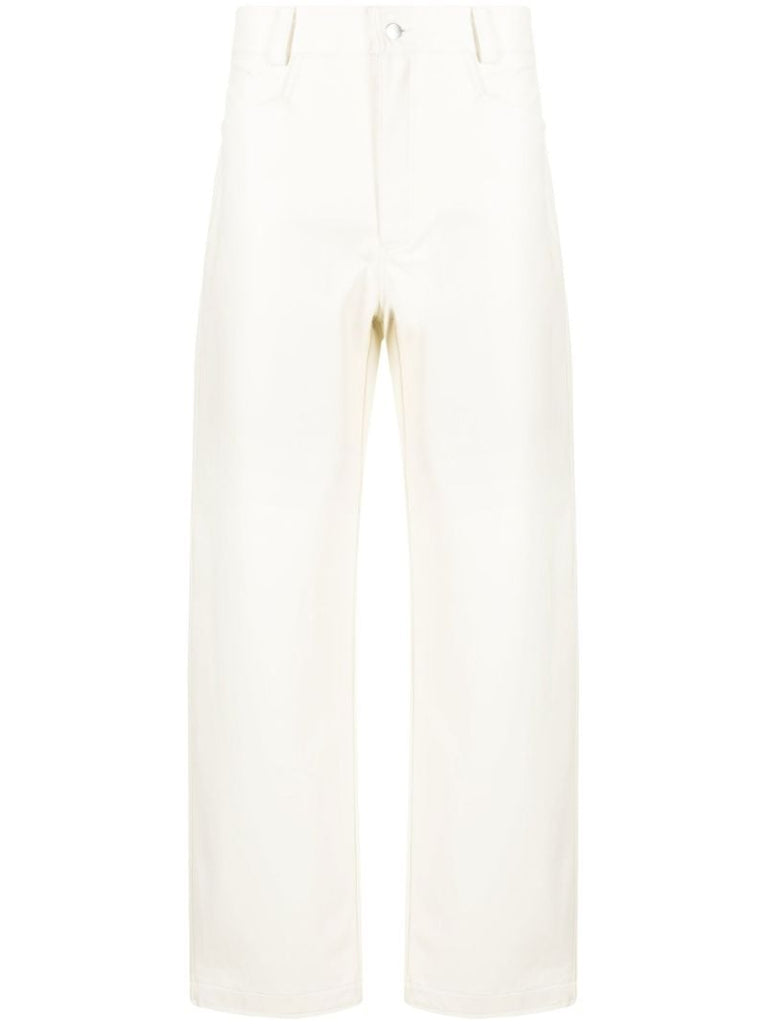 White Straight-leg Trousers