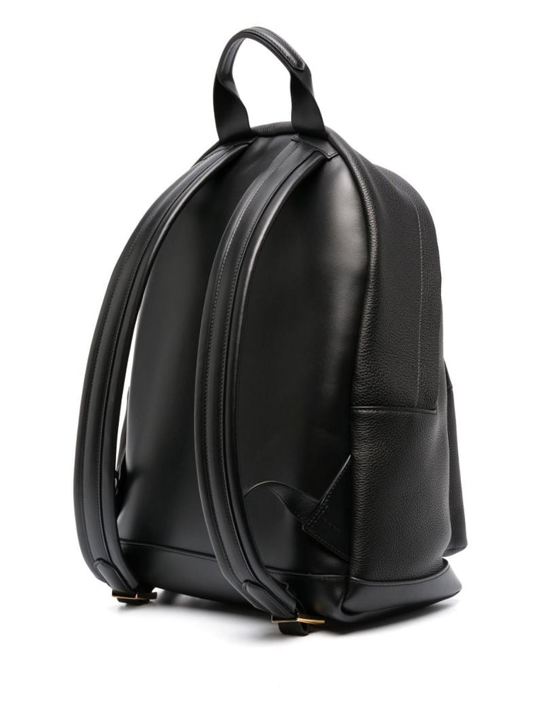 Black Buckley Leather Backpack