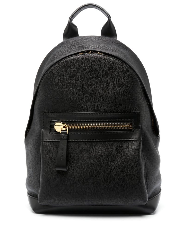 Black Buckley Leather Backpack