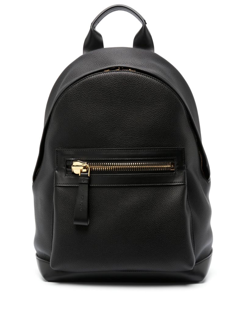 Black Buckley Leather Backpack