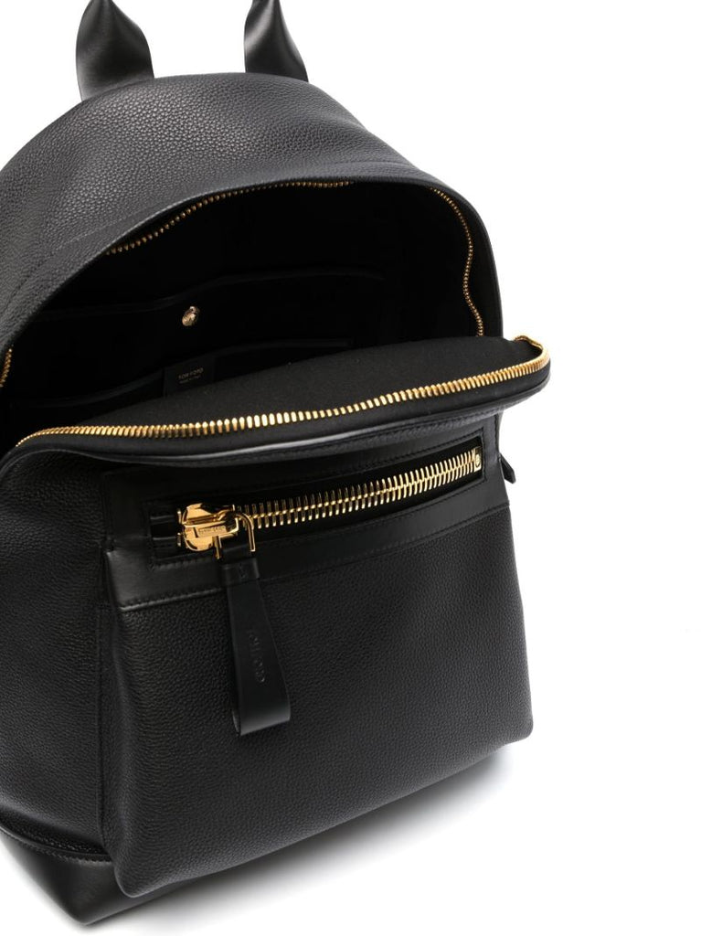 Black Buckley Leather Backpack