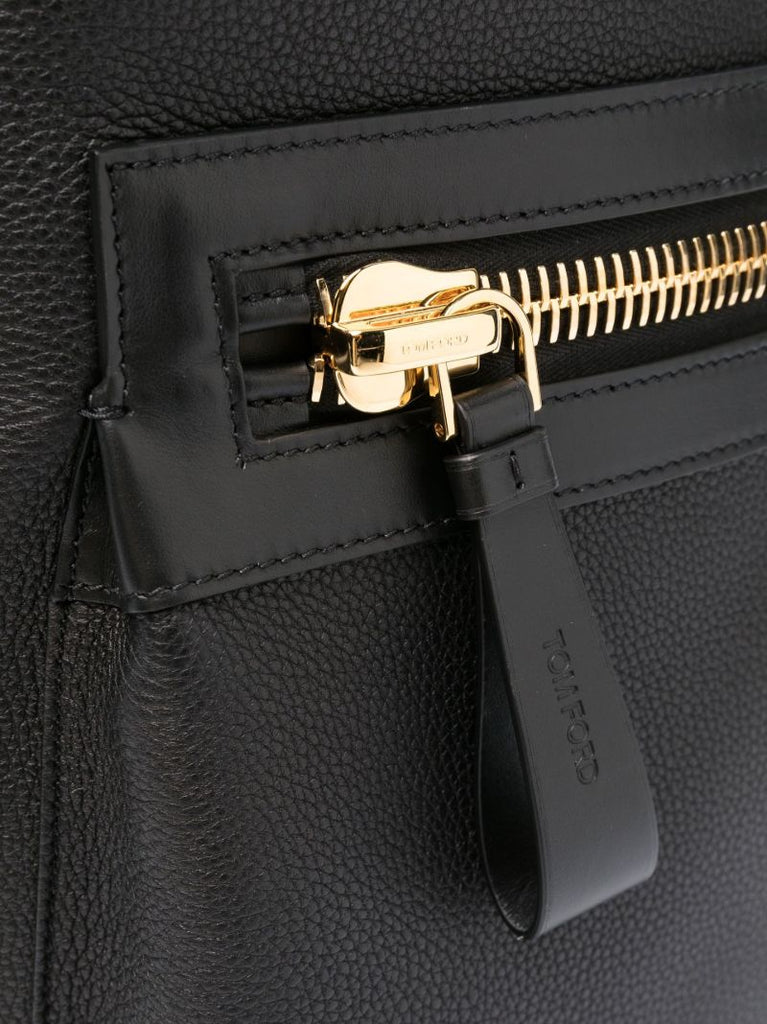 Black Buckley Leather Backpack