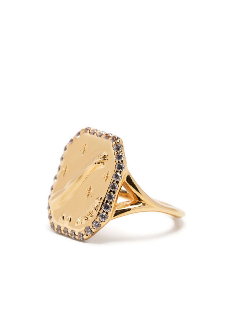 Gold-plated Cielo Crystal Ring