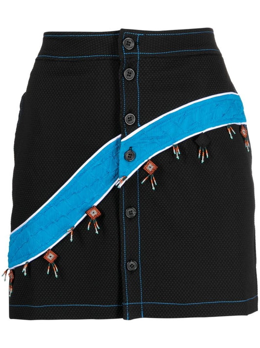 Black Priya Graphic Print Skirt