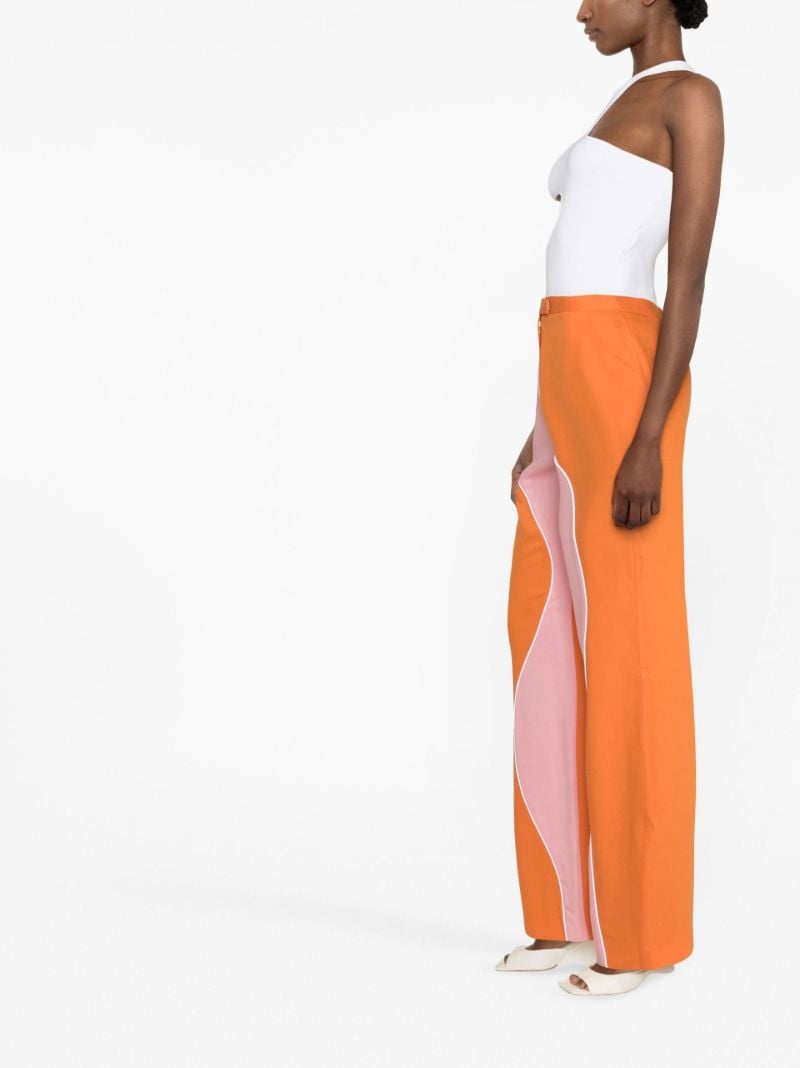 Orange Madhu Flared Trousers