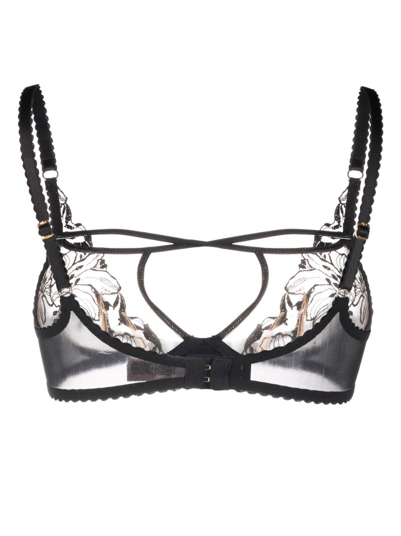 Black Ozella Plunge Underwired Bra