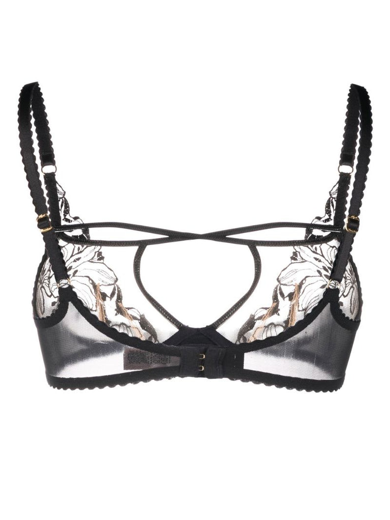 Black Ozella Plunge Underwired Bra