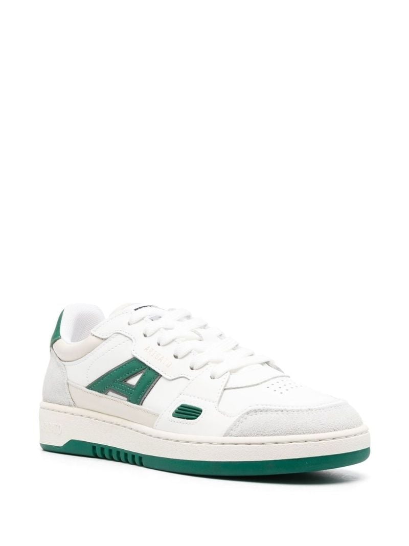 White A-dice Lo Leather Sneakers