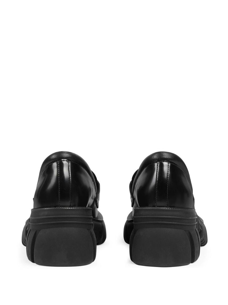 Black Romance Chunky Logo Loafers