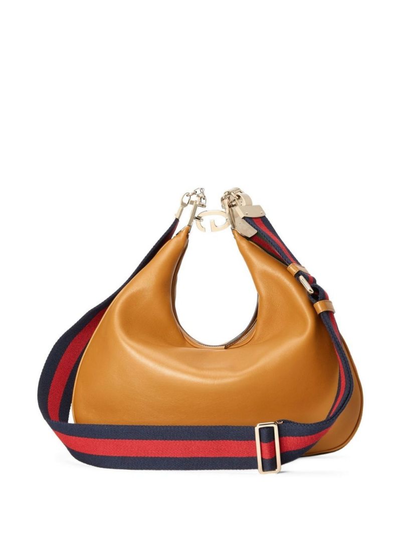 Brown Attache Leather Shoulder Bag