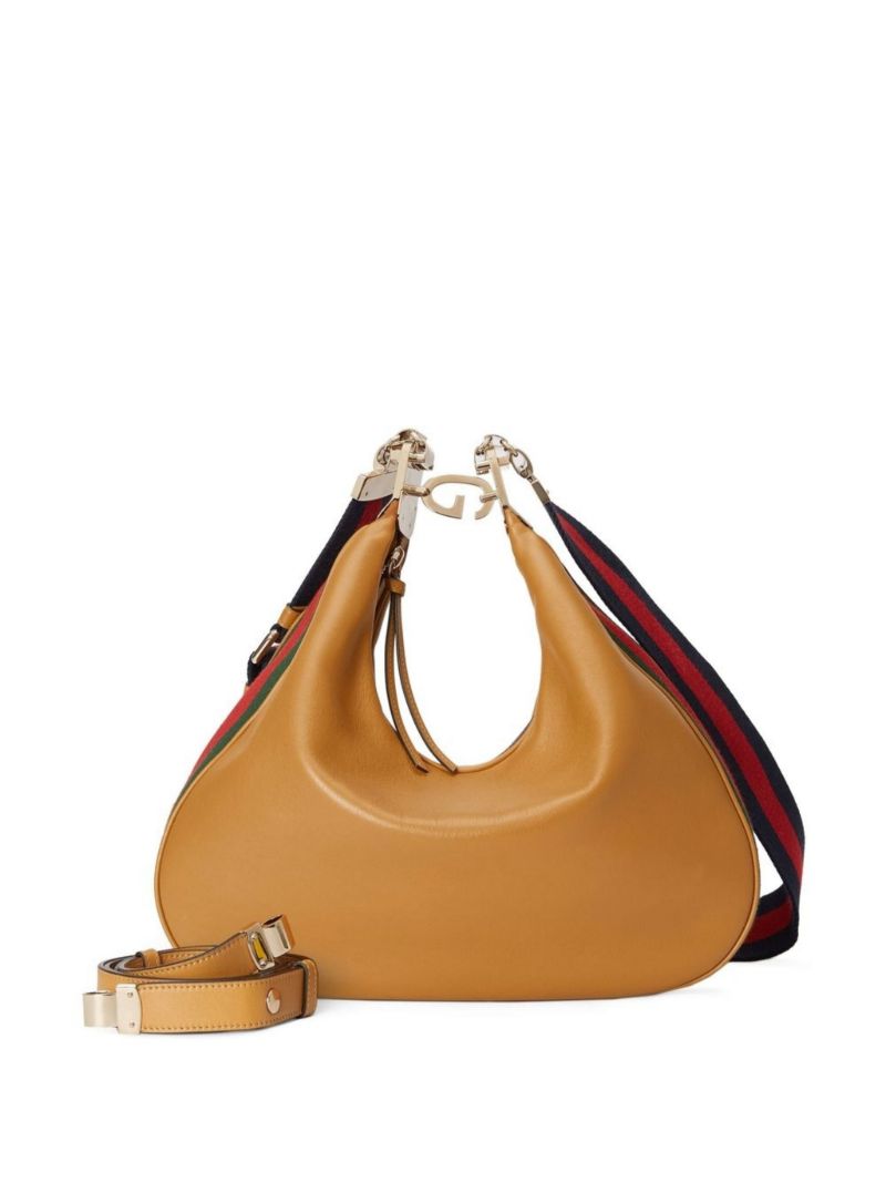 Brown Attache Leather Shoulder Bag