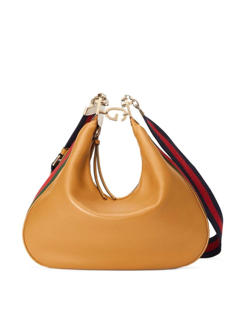 Brown Attache Leather Shoulder Bag
