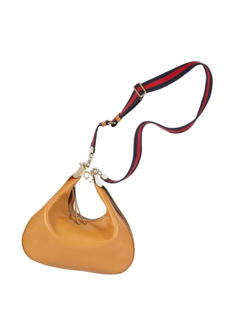 Brown Attache Leather Shoulder Bag