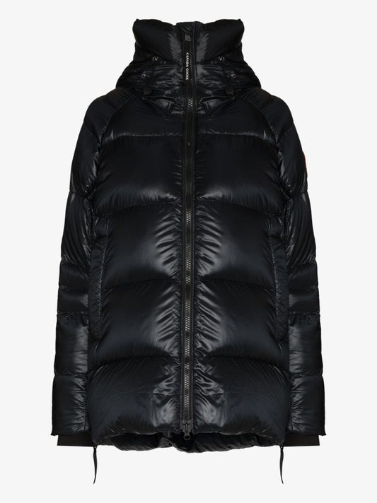 Black Cypress Hooded Quilted Jacket