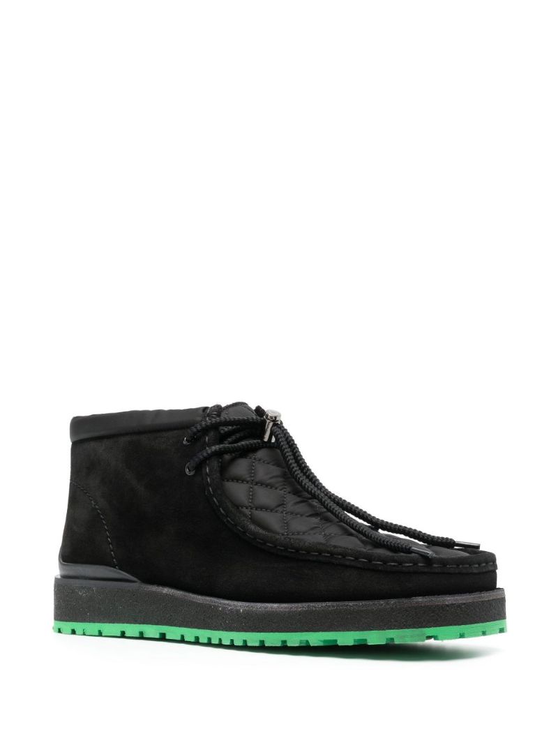 Black Wallabee Lace-up Loafers
