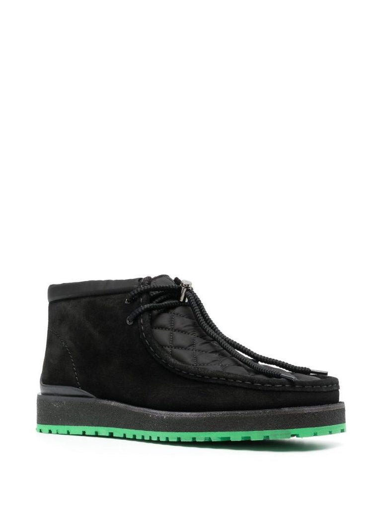 Black Wallabee Lace-up Loafers